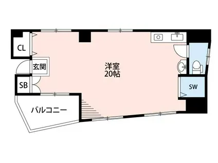 セーフティ・ワン(ワンルーム/3階)の間取り写真
