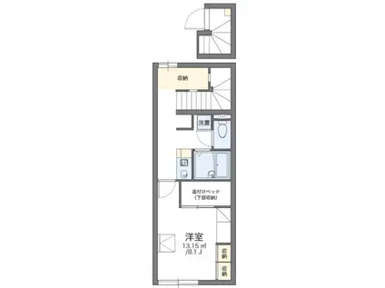 COSMO(1K/2階)の間取り写真