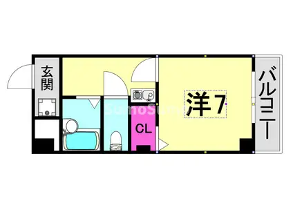 ドミールカクタス(1K/2階)の間取り写真