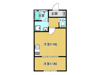 ノルンハウス(1LDK/1階)の間取り写真
