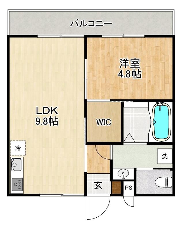 MODERN PALAZZO矢上(1LDK/1階)の間取り写真