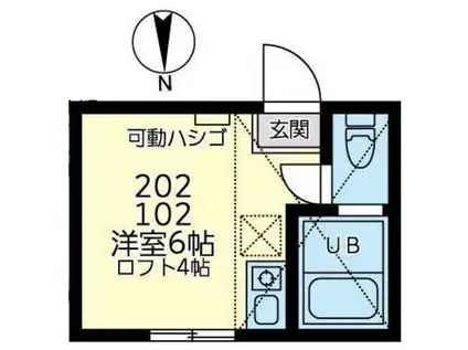 ユナイト末吉レンツブルグ(ワンルーム/1階)の間取り写真