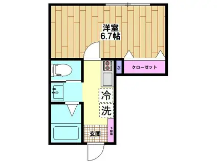SONA COCO(1K/1階)の間取り写真