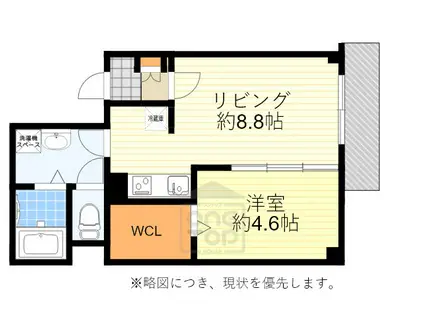 ARCA豊中蛍池(1LDK/4階)の間取り写真