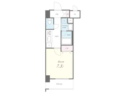 グランレーヴ東尾久(1K/3階)の間取り写真