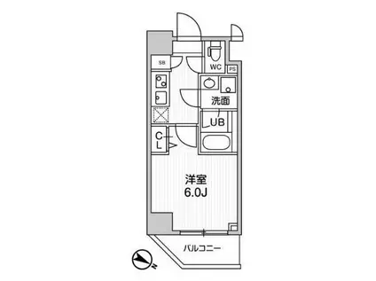 ALTERNA横濱阪東橋(1K/9階)の間取り写真