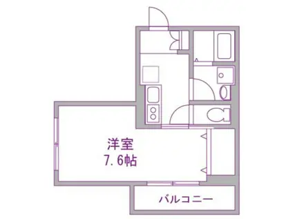 サンライト(1K/3階)の間取り写真