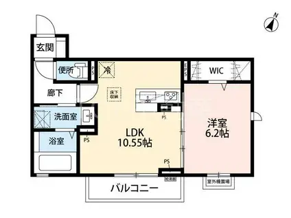 メゾン・ド・マーキュリー(1LDK/1階)の間取り写真