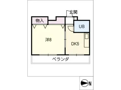サンメゾン植田(1DK/5階)の間取り写真