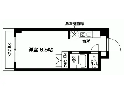 エルテルン壱番館(1K/8階)の間取り写真