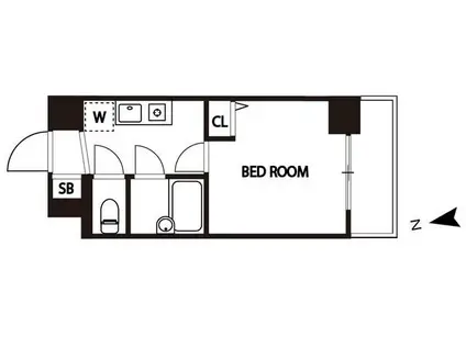 スカイコート高田馬場第5(1K/2階)の間取り写真