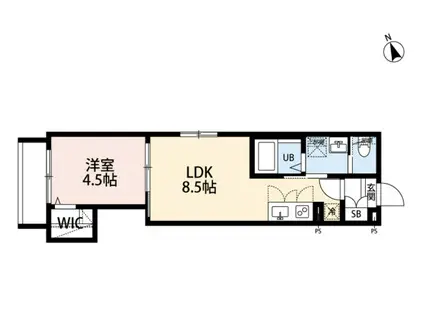 ROBOT HOME新八柱II(1LDK/3階)の間取り写真