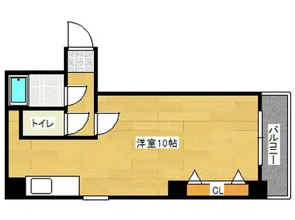 ウィンディア富士見町II番館(ワンルーム/3階)の間取り写真