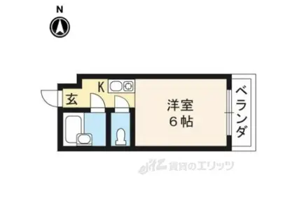 モンブランスギエ(ワンルーム/2階)の間取り写真