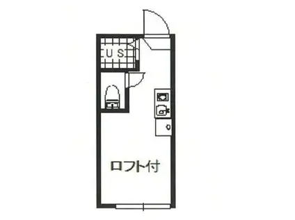 ジョイハウス(ワンルーム/2階)の間取り写真