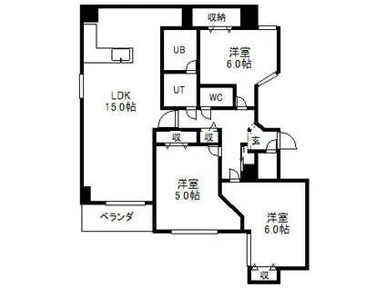 クリスタルパレス95(3LDK/8階)の間取り写真