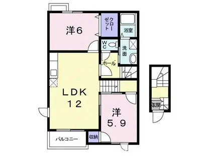 ベリエシティ I(2LDK/2階)の間取り写真
