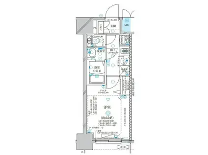 ディアレイシャス名古屋太閤通(1K/5階)の間取り写真