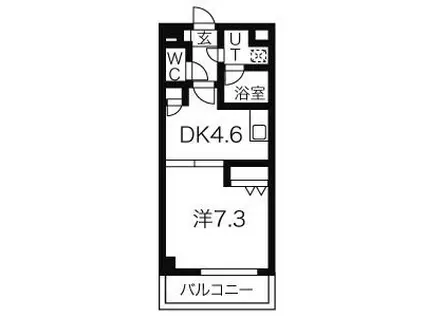 ベレーサ山王(1DK/9階)の間取り写真