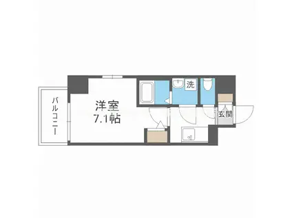 サムティ福島RUFLE(1K/6階)の間取り写真