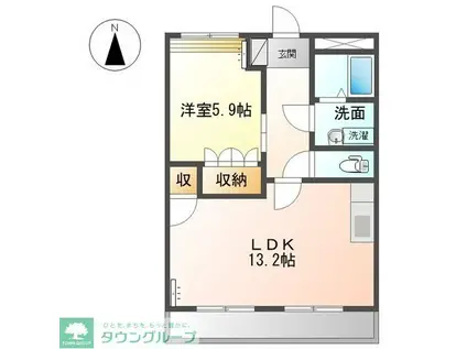 ヴィラージュ(1LDK/1階)の間取り写真