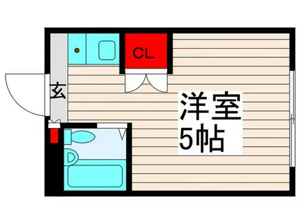 鹿浜マンション(ワンルーム/2階)の間取り写真