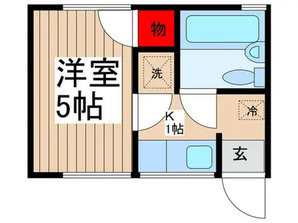 ハイツ英(1K/1階)の間取り写真