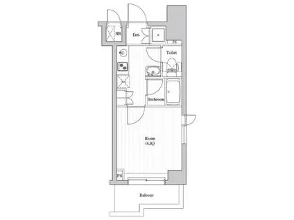 ルーブル仲六郷弐番館(1K/3階)の間取り写真