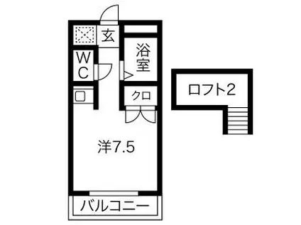 フローレス雨屋(ワンルーム/3階)の間取り写真