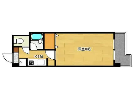 MDみささ(1K/4階)の間取り写真