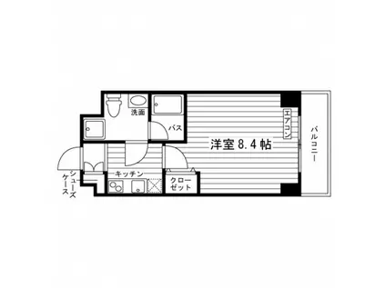 CHERRY COURT(1K/3階)の間取り写真