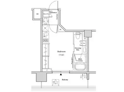 ザ・パークハビオ代々木(ワンルーム/4階)の間取り写真
