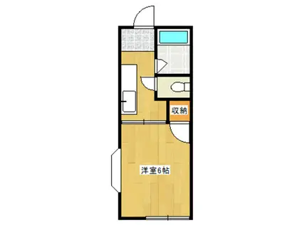 フラットストーン相模(1K/1階)の間取り写真