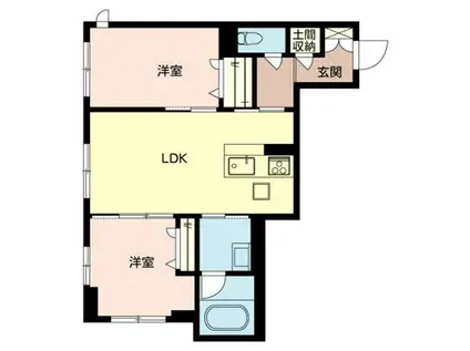 T MAISON 妙田(2LDK/1階)の間取り写真