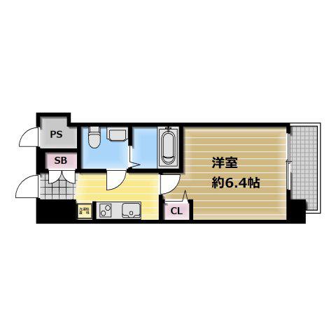 アドバンス大阪イースト(1K/7階)の間取り写真