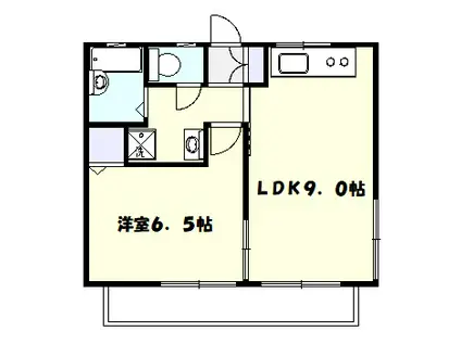コスモスハイツ(1LDK/1階)の間取り写真