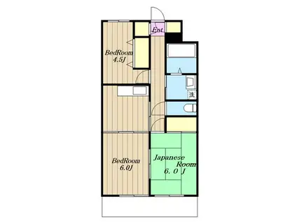 リザイドアキモト(3K/3階)の間取り写真