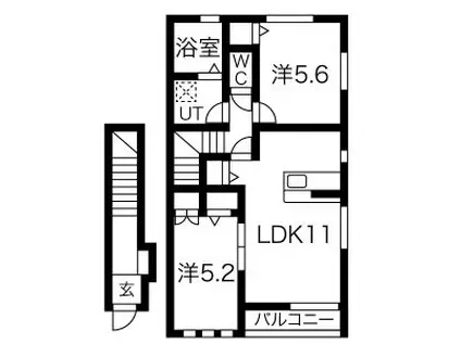 レンブランサ(2LDK/2階)の間取り写真