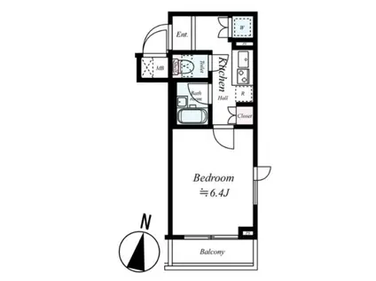 ルーブル池上六番館(1K/1階)の間取り写真