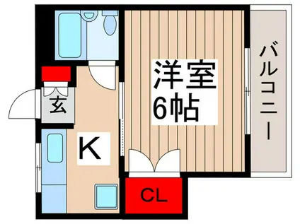 コーポM5(1K/3階)の間取り写真