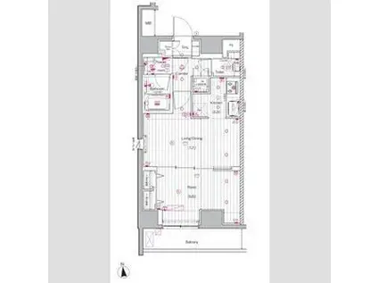 PREMIUM CUBE 上野(1LDK/10階)の間取り写真