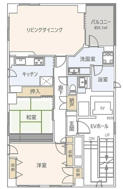 鎌倉メディカルサプライビル(2LDK/5階)の間取り写真