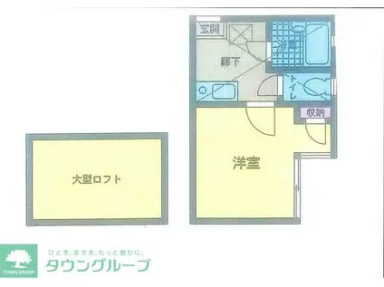 フェリチターレ(1K/1階)の間取り写真