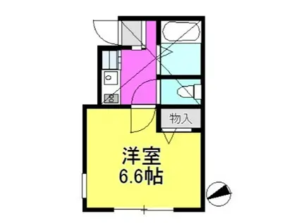 ラ・シャンス東橋本1号棟(1K/1階)の間取り写真