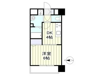 ディオコート長町(1DK/4階)の間取り写真