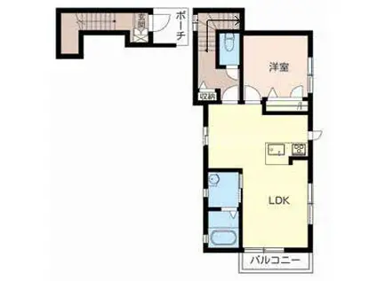 シャーメゾン内記(1LDK/2階)の間取り写真