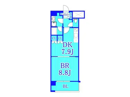 サンハイム鶴見(1DK/6階)の間取り写真