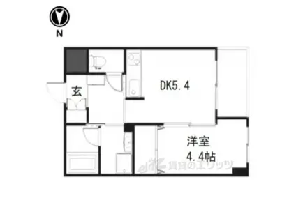 武三ビルディング(1DK/2階)の間取り写真