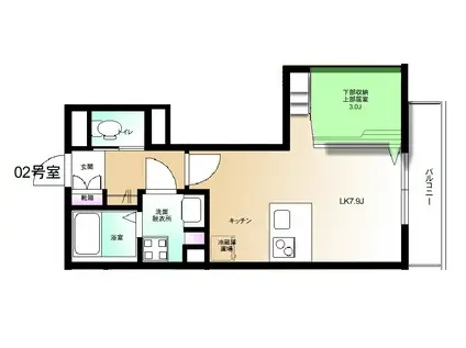 アフロディーテ(1LK/1階)の間取り写真