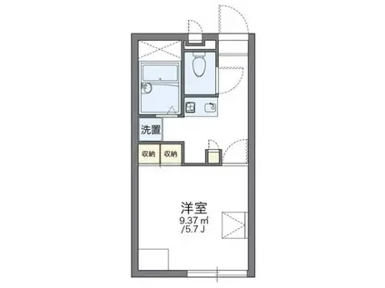 レオパレスVOYAGE1(1K/2階)の間取り写真